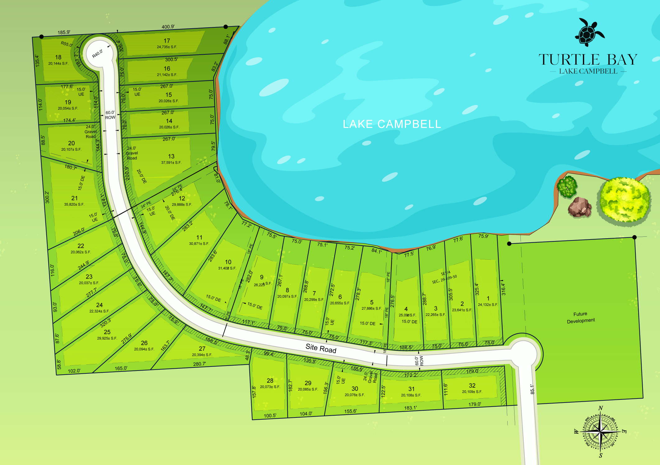 Turtle Bay Available Lots